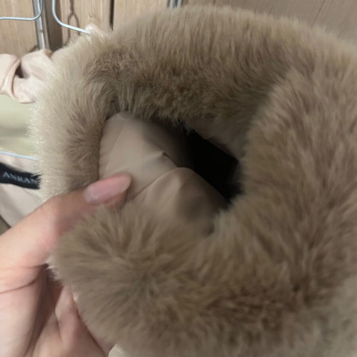 Fur coat, beige, size S / 36 / 8