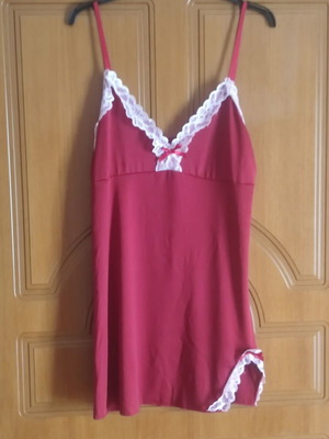 Plus Size Lingerie Top XXL with White Lace and Adjustable Straps