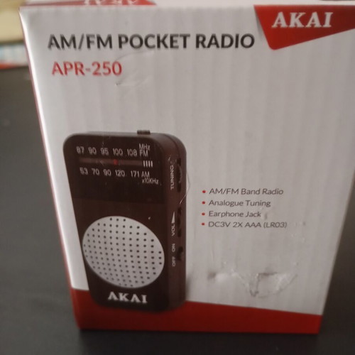 Akai portable radio, new