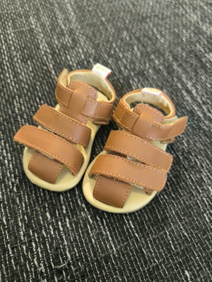 Bibi Leather Kids Sandals Brown New Size 17