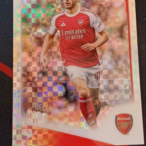 Topps Chrome UEFA Club Competitions 2025/26 Declan Rice XFractor Arsenal card