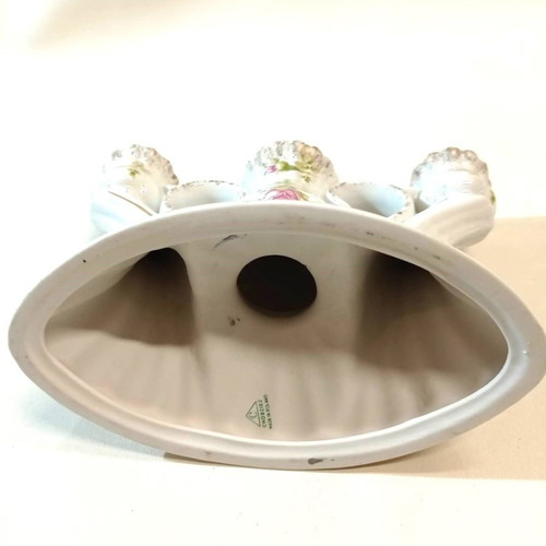 Porcelain candlestick Chodziez Poland three-position from the 1970s in excellent condition