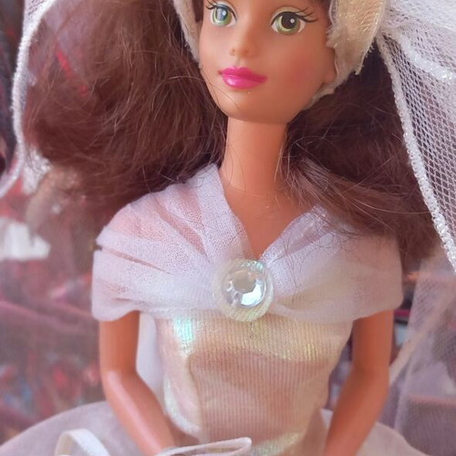 Vintage Beauty and the Beast Belle Wedding doll used