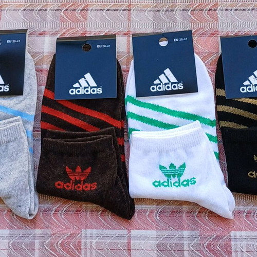 Adidas women's socks new, pack of 4 pairs, multicolor 36-41