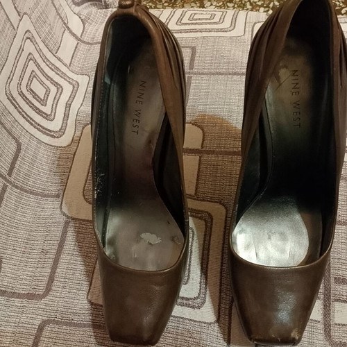 Nine West high-heeled shoes used, brown, sizes 37.5-38