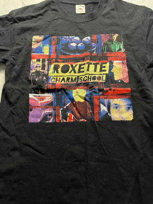 Roxette Charm School T-shirt used, size S, black