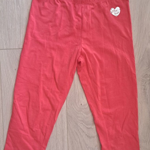 Five Star Girls Cropped Leggings like new, sizes 128-134 cm, red and pink