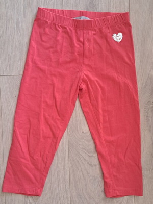 Five Star Girls Cropped Leggings like new, sizes 128-134 cm, red and pink