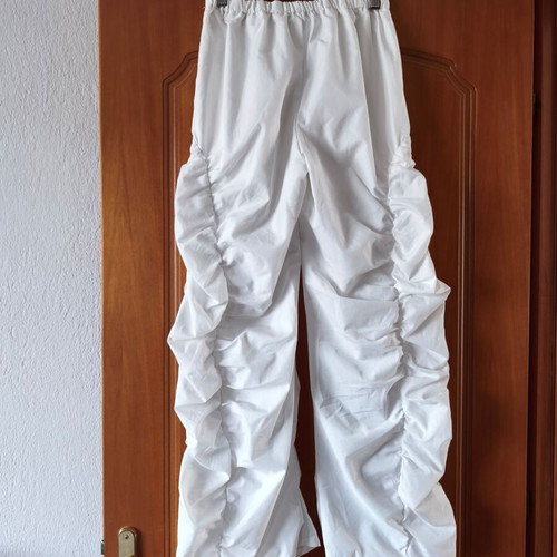 Wide white women's pants Shein like new with elastic size M