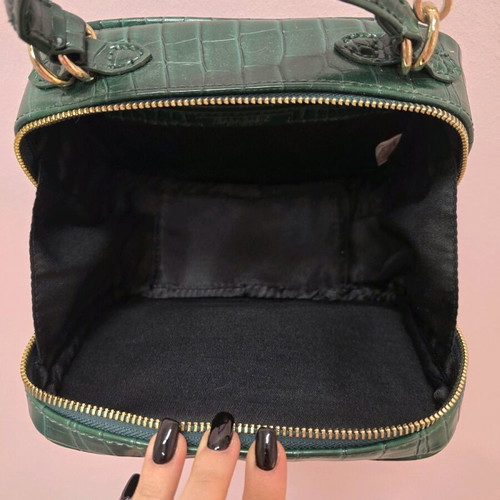 Zara green bag new with croc pattern