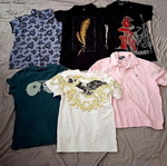 Men's T-shirts S - M, black and white, new and like new