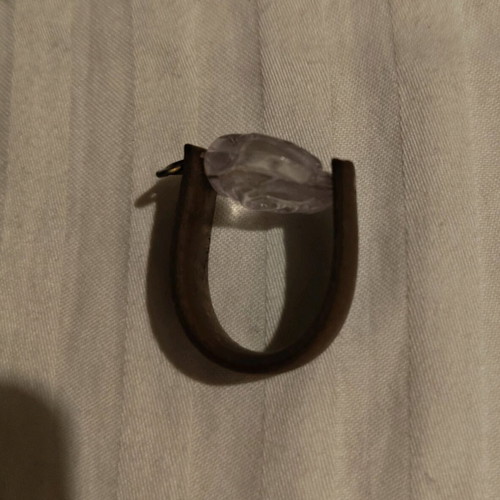 Ring with rose shape like new, brown