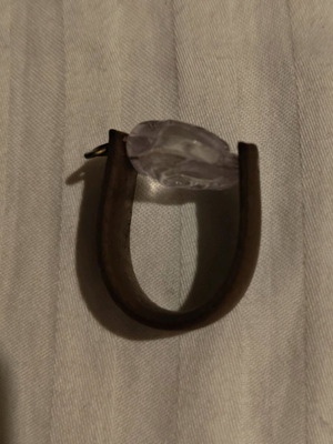 Ring with rose shape like new, brown