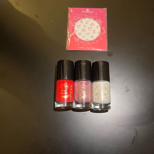 Essence nail polish and nail stickers new, set of 3