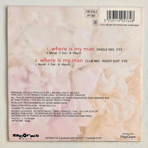 Eartha Kitt Where Is My Man CD single like new