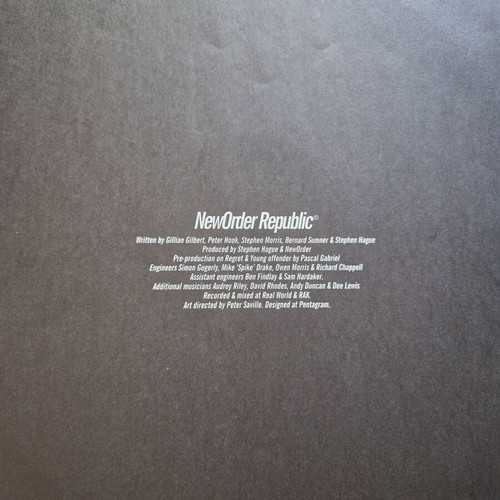 New Order Republic LP vinyl used