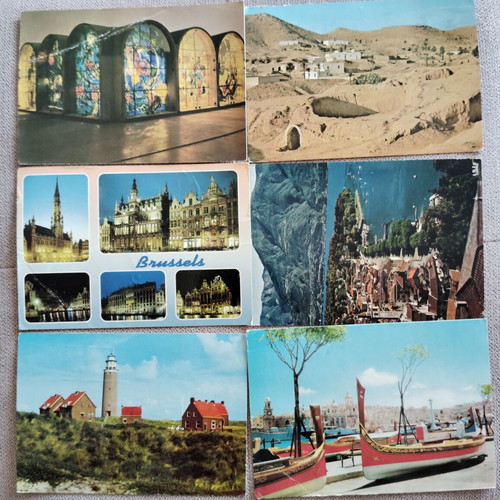 Collection of old postcards used, mixed condition