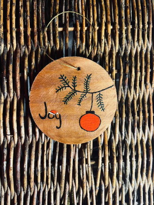 Wooden handmade Christmas ornament new