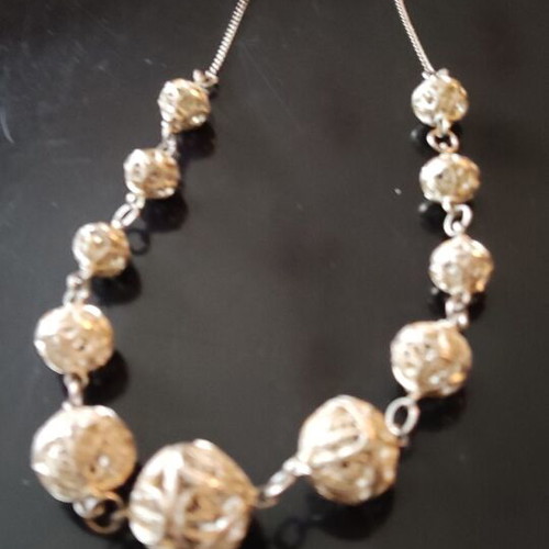 Traditional silver necklace handmade like new