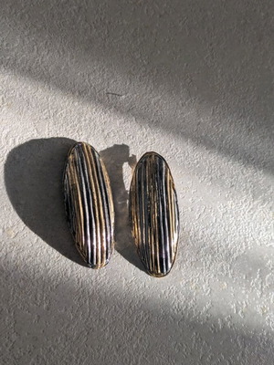 Earrings with clip vintage in gold and silver tones like new