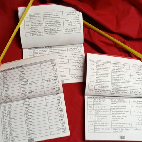 Pocket books of basic medical examination new, in Pashto and Dari languages