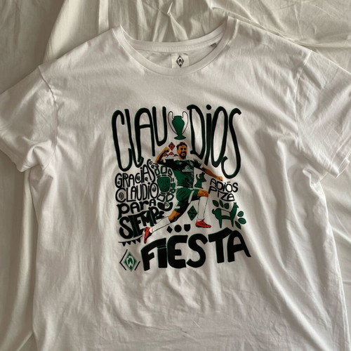 Sv Werder Bremen T-shirt Claudio Pizarro used, size 3XL