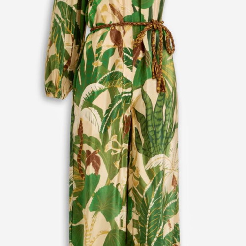 Farm Rio Tropical Isla One-Shoulder Jumpsuit size S new with tags