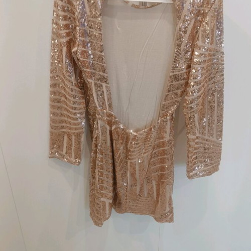 Mini dress gold like new, size M