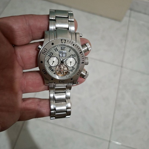 Automatic waterproof watch in excellent condition, men's silver