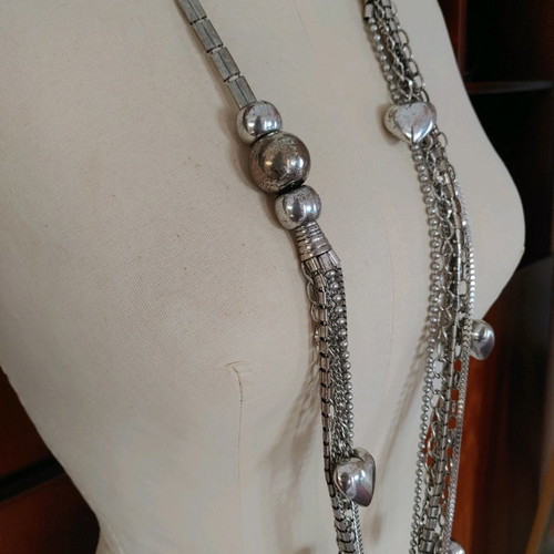 Long necklace used metal