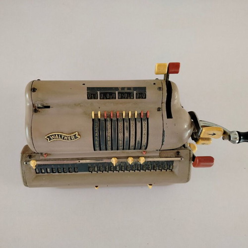 Walther Model WSR 160 mechanical calculator used, vintage 60s