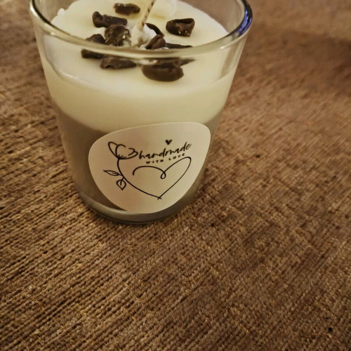 Vanilla scented candle in glass cup new