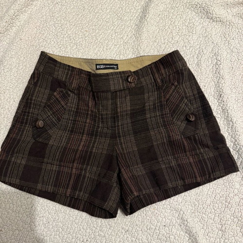 BSB winter plaid shorts like new, brown multicolor, size S