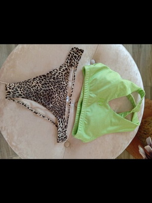 Swimwear set leopard print and PCP padded bustier new
