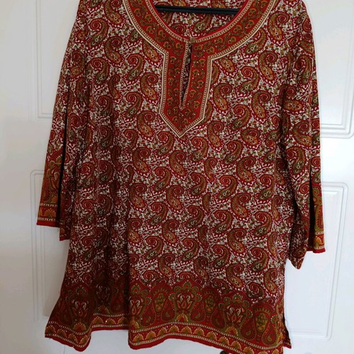 Women's tunic shirt used, multicolor, size XL