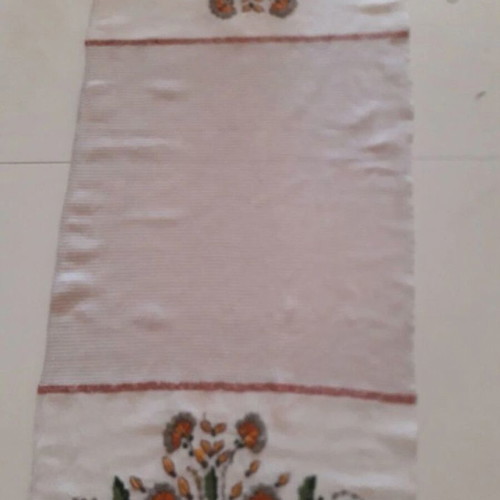 Handmade embroidery with bronze and gold threads, new