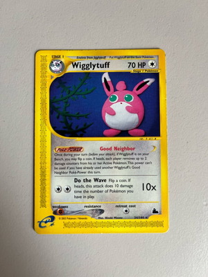 Wigglytuff 34/144 AQ used with minor marks