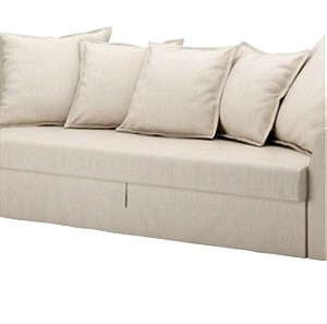 Καναπές 3/θεσιοσ που γίνεται κρεβάτι  ΙΚΕΑ HOLMSUND με αποθηκευτικό χώρο σε εκρου χρώμα.Αγορα 2/2020