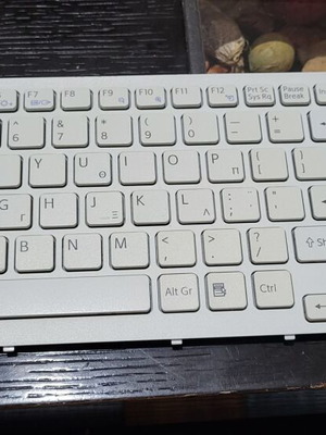Sony Vaio Laptop Keyboard Greek Used White
