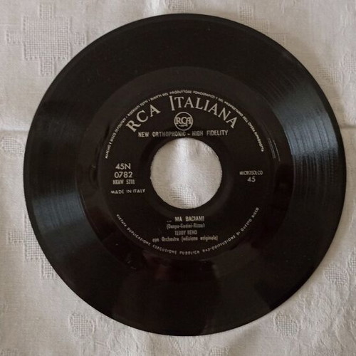 Teddy Reno 45 RPM record used, RCA Italiana, Sanremo '59