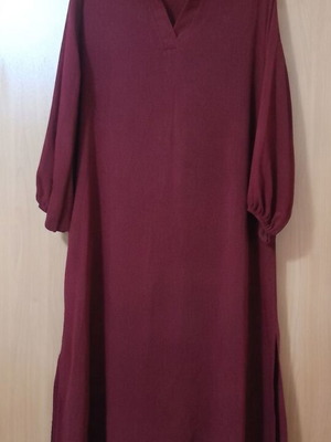 Passager burgundy maxi dress, oversized tunic style, XL