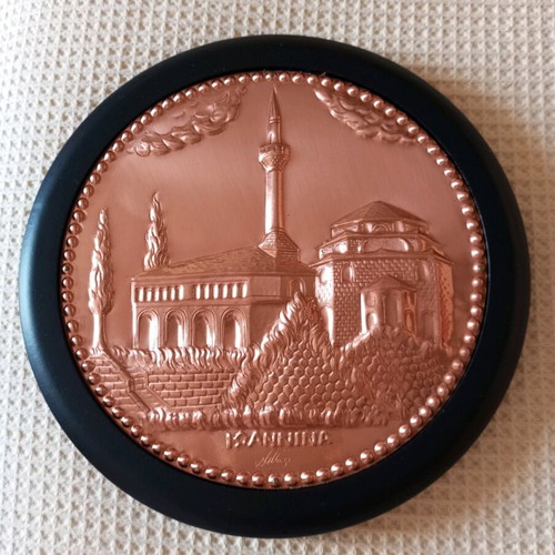 Ioannina frame new with wood and copper diameter 0.21