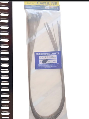 Δεματικά Α 4,6 x 500 mm μεταλλικά inox, πακέτο 20 τεμαχίων