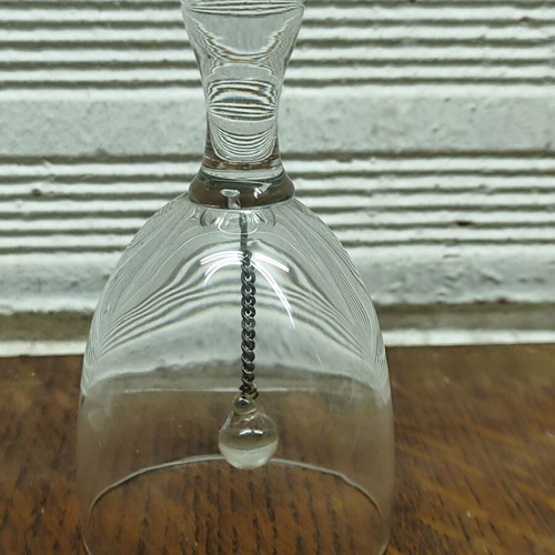 Vintage crystal decorative bell used, minimal design