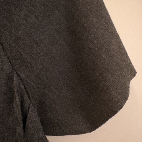 Three Dots blouse, dark gray, A-line with pleats