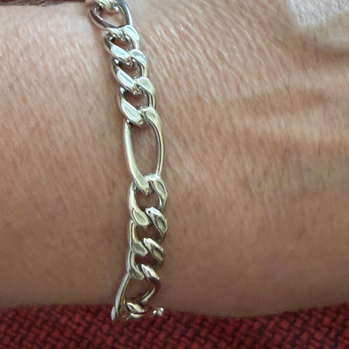 Silver bracelet for slim wrist 18.3 cm unisex like new
