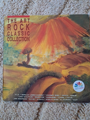 Rock music collection used, double vinyl with torn cover