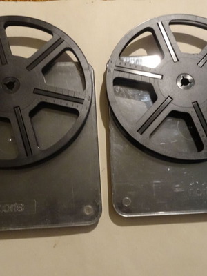 Super 8mm reels used, two 800ft Noris brand in original boxes