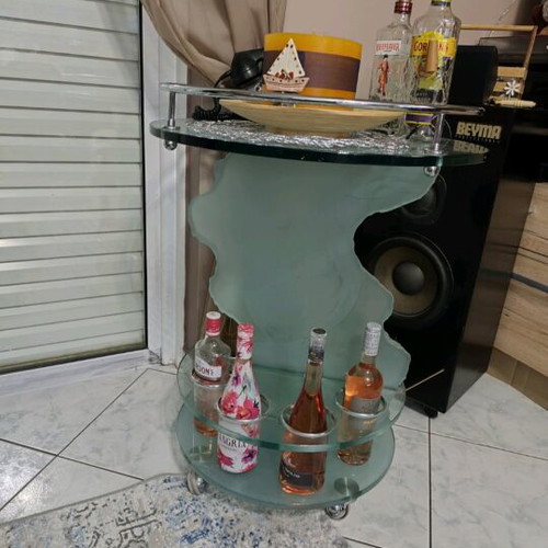 Glass trolley bar like new special design
