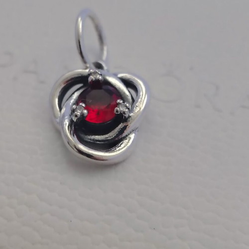 Pandora January Birthstone Eternity Circle Dangle Charm S925 ALE new
